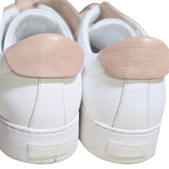 $425 40 9.5-10 ALEXANDRE BIRMAN Clarita Sneaker Suede Nude Bow Leather Shoes - Picture 3 of 7